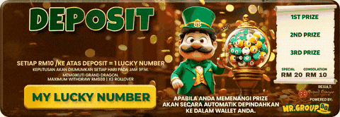Deposit RM10 or more = 1 lucky number - mrgroup88my.io