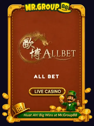 AllBet game provider card at MrGroup88 - mrgroup88my.io